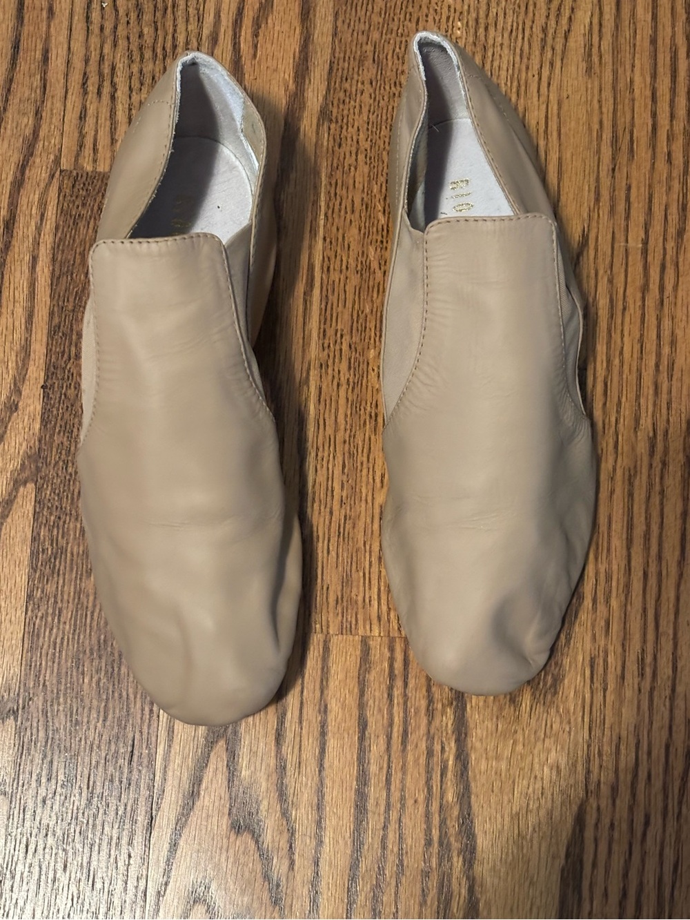 Bloch Neo-Flex Slip-On Leather Jazz Shoes - Tan, Size 10